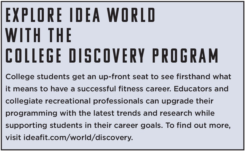 Preconference and postconference topics at IDEA World Convention